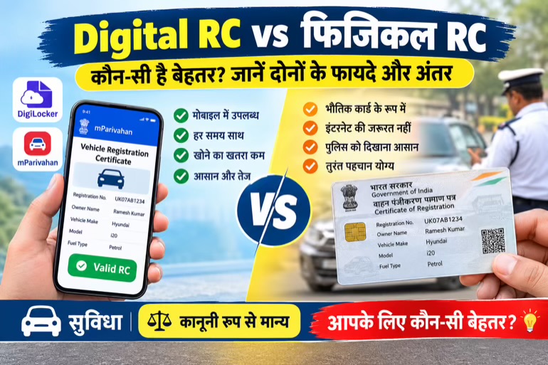 डिजिटल RC vs फिजिकल RC: वाहन चालकों के लिए कौन-सी है बेहतर, जानें दोनों के फायदे और अंतर